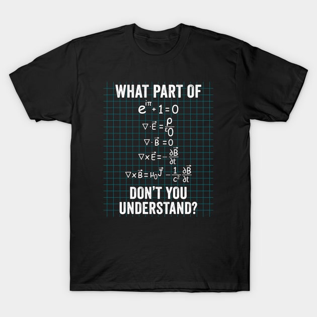 What Part Of Don't You Understand For Physics Teacher T-Shirt by amazinstore